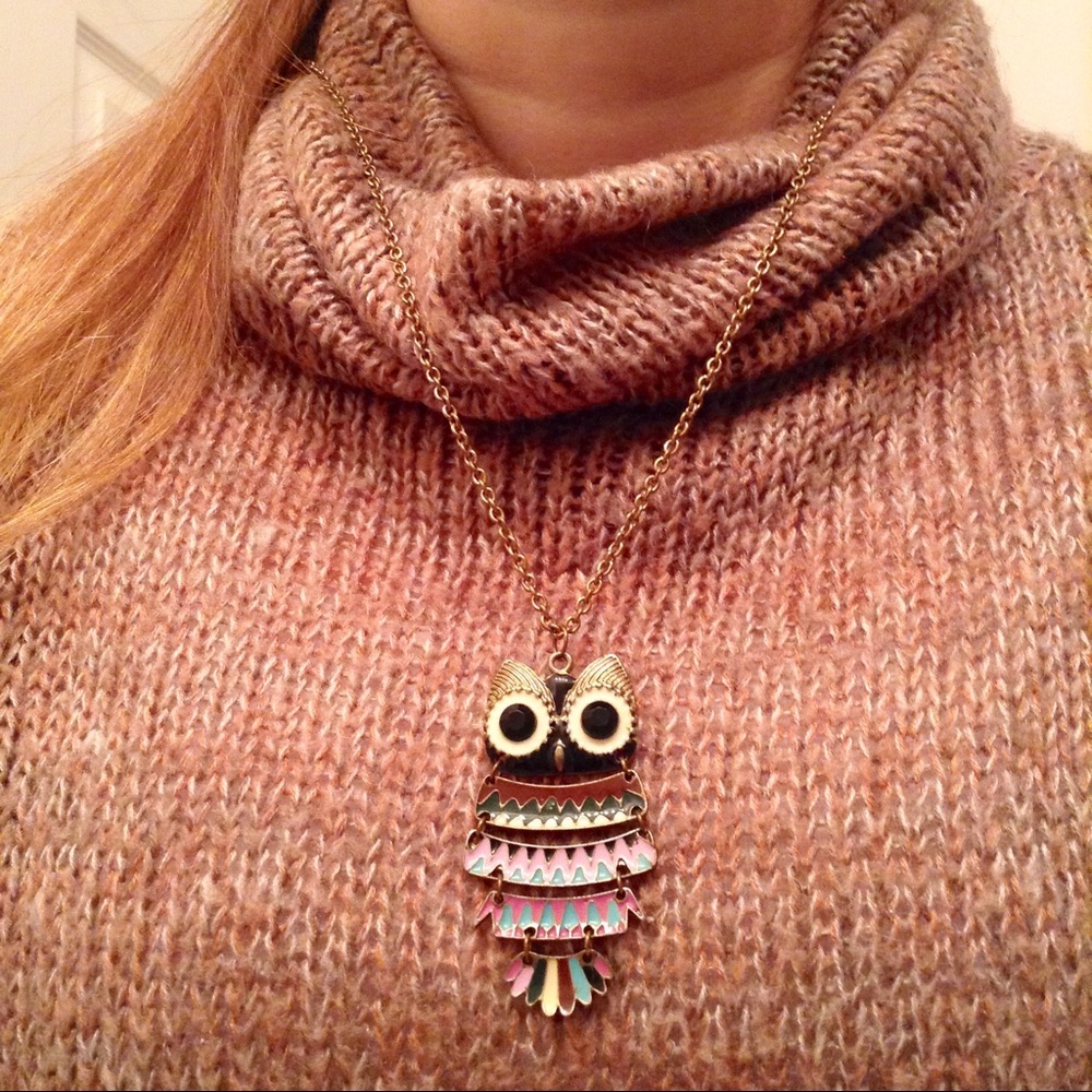 Owl pendant on 26 in. chain 🔸 like new!! 🔸